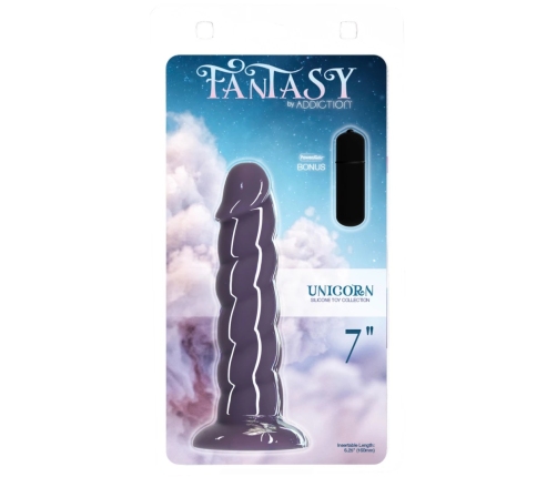 Addiction Fantasy 18 cm Unicorn Model, Purple, Silicone, Suction Base