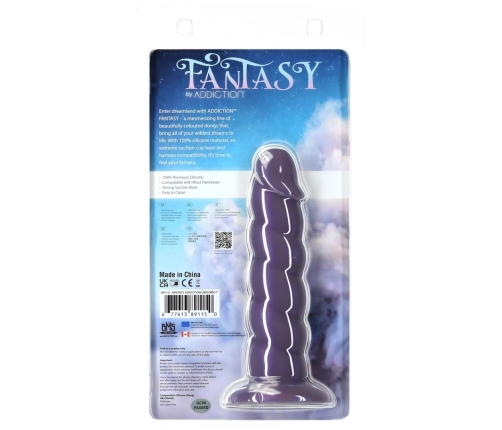 Addiction Fantasy 18 cm Unicorn Model, Purple, Silicone, Suction Base