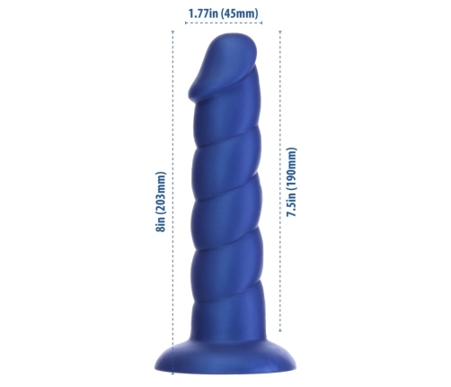 Addiction Fantasy 20 cm Intimate Model Unicorn Blue Silicone Ribbed