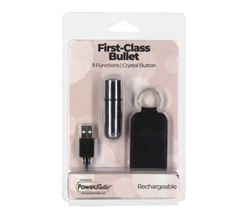 PowerBullet First Class Mini Silver - 9-Function Compact Vibrating Device