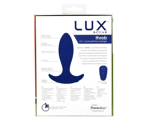 Lux Active Throb Remote-Controlled Pulsating Anal System Silicone 11.4cm