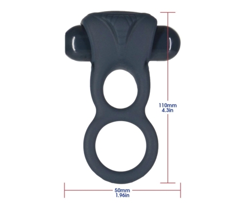 LUX Active Triad Dual Vibrating Ring with Remote Control, Silicone, Black