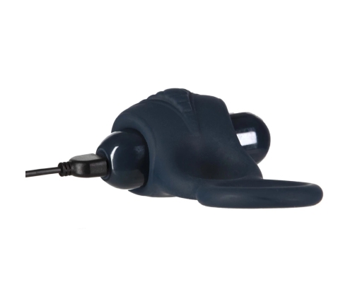 LUX Active Triad Dual Vibrating Ring with Remote Control, Silicone, Black