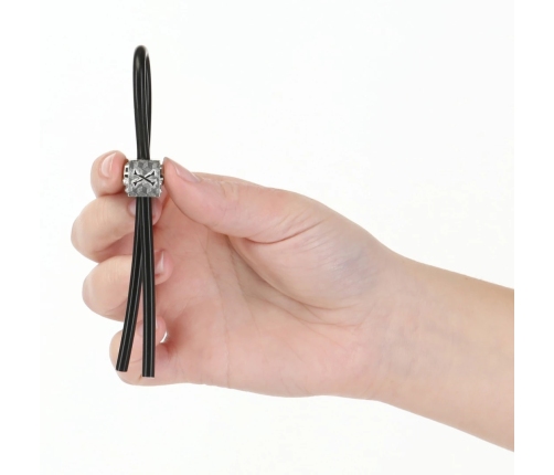 Lux Active Tether Adjustable Silicone Intimate Support Ring Black