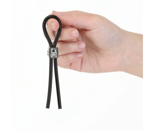 Lux Active Tether Adjustable Silicone Intimate Support Ring Black