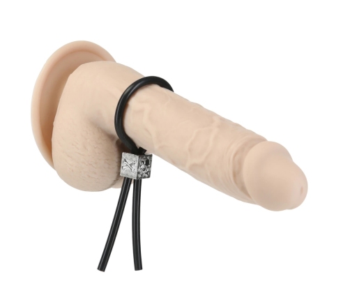 Lux Active Tether Adjustable Silicone Intimate Support Ring Black