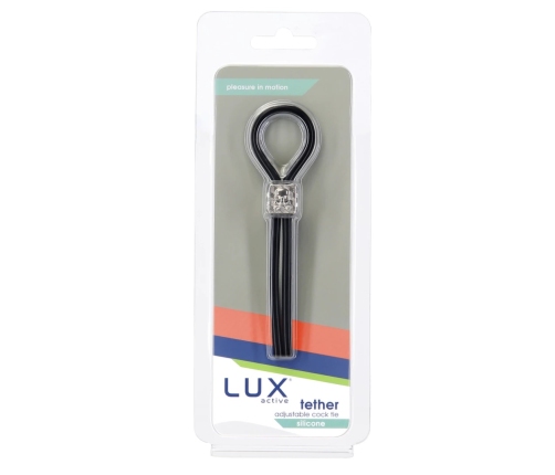 Lux Active Tether Adjustable Silicone Intimate Support Ring Black