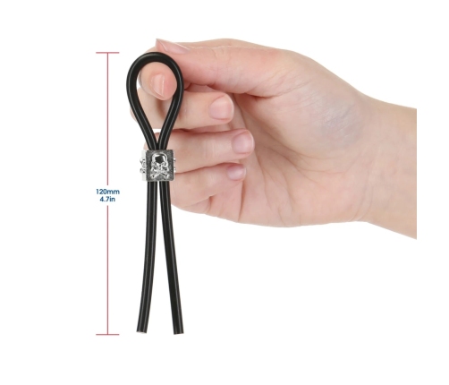 Lux Active Tether Adjustable Silicone Intimate Support Ring Black