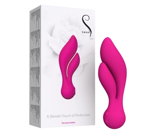 Swan Feather Pink - Dual-Action Intimate Device, Flexible Design
