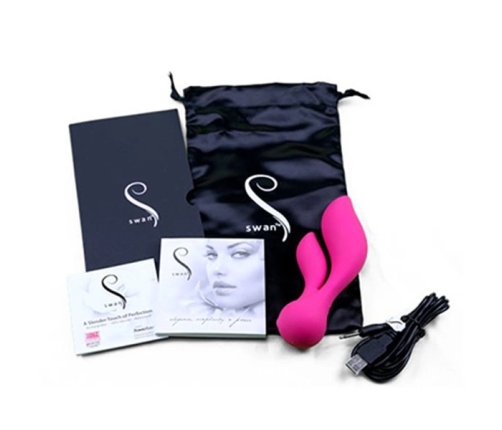 Swan Feather Pink - Dual-Action Intimate Device, Flexible Design