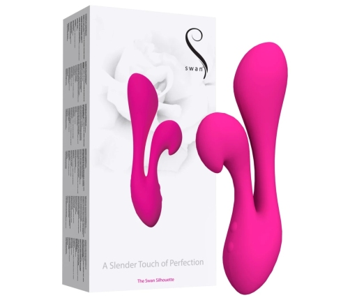 Swan Silhouette Intimate Device Dual Motor Pink Satin Finish