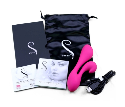 Swan Silhouette Intimate Device Dual Motor Pink Satin Finish