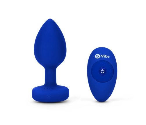 B-Vibe - Vibrating Jewel Plug L/XL Navy