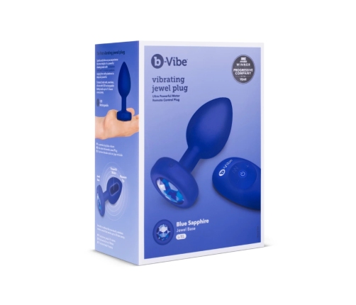 B-Vibe - Vibrating Jewel Plug L/XL Navy