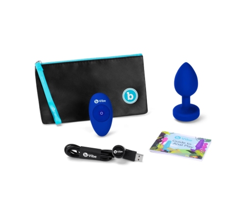 B-Vibe - Vibrating Jewel Plug L/XL Navy