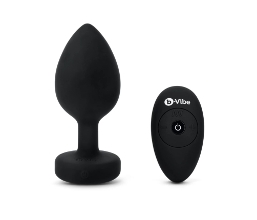 B-Vibe - Vibrating Jewel Plug XXL Black