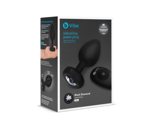 B-Vibe - Vibrating Jewel Plug XXL Black