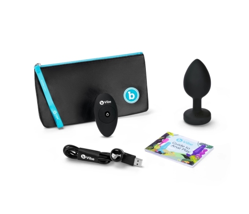 B-Vibe - Vibrating Jewel Plug XXL Black