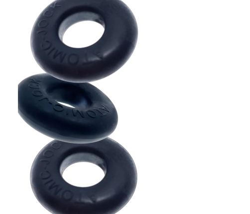 Oxballs Ringer 3-Pack Night Edition - Silicone Ring Set, Black