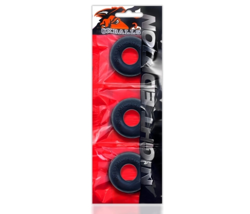 Oxballs Ringer 3-Pack Night Edition - Silicone Ring Set, Black