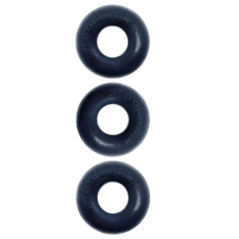 Oxballs Ringer 3-Pack Night Edition - Silicone Ring Set, Black
