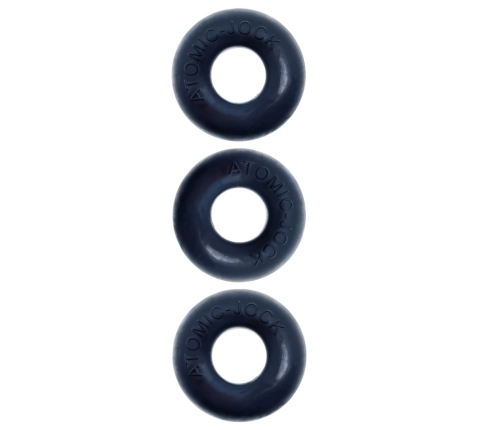 Oxballs Ringer 3-Pack Night Edition - Silicone Ring Set, Black