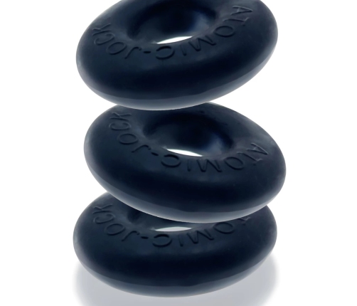 Oxballs Ringer 3-Pack Night Edition - Silicone Ring Set, Black
