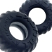 Oxballs Truckt Night Edition 2-Piece Silicone Ring Set, Black, Stretch Fit