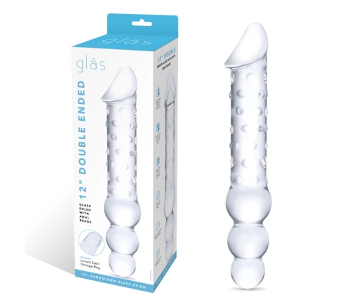 Glas Double Ended Glass Model with Beaded and Classic Tip, 30 cm