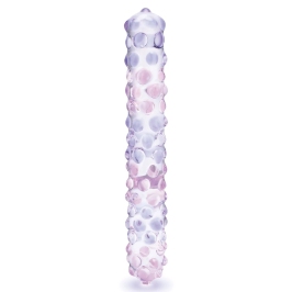 Glas Purple Rose Nubby Glass Model 23cm Artistic Textured Shaft