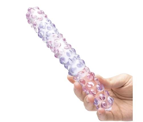 Glas Purple Rose Nubby Glass Model 23cm Artistic Textured Shaft