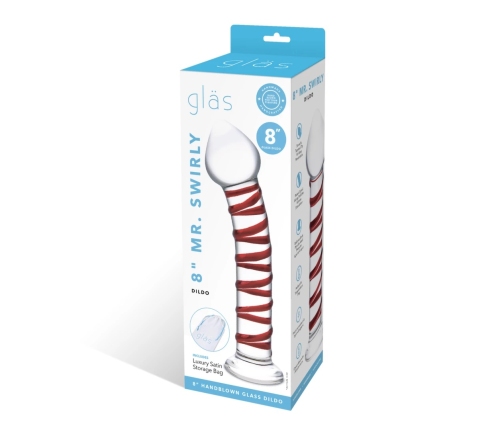 Glas Mr. Swirly Glass Model 20.3 cm - Spiral Textured, Curved Design