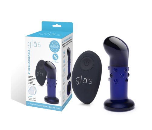 Glas - Vibrating Dotted G-Spot/P-Spot Plug