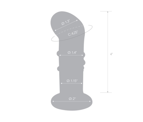 Glas - Vibrating Dotted G-Spot/P-Spot Plug