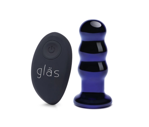 Glas - Vibrating Beaded Butt Plug
