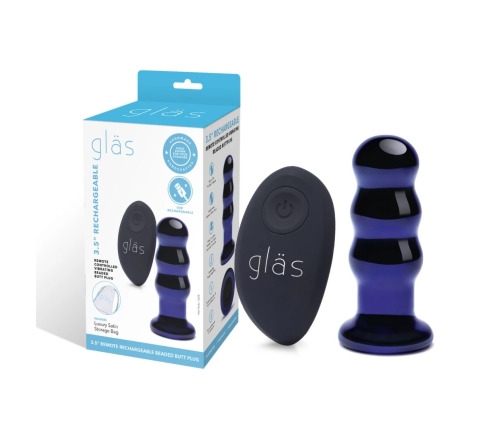 Glas - Vibrating Beaded Butt Plug