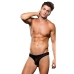 ENVY Mesh Thong Charcoal Black L/XL - Breathable Sheer Design