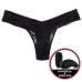 Secrets Lace Thong Black - Remote Wireless Vibration System