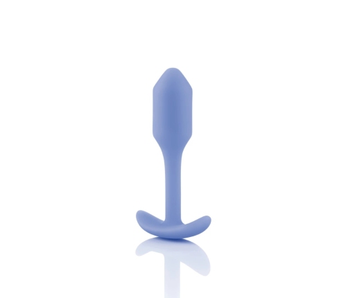b-Vibe Snug Plug 1 Violet - Weighted Silicone Comfort Model, 55g, 2x9.4cm