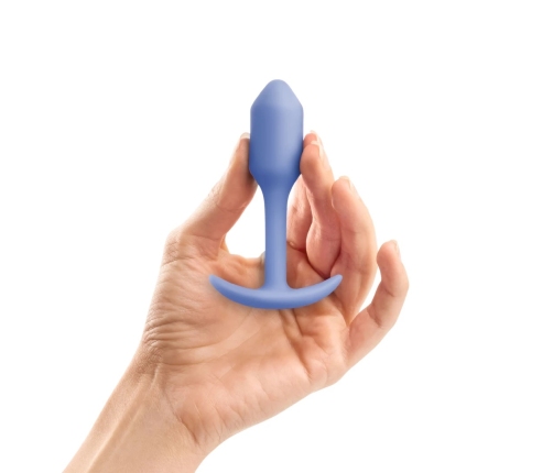 b-Vibe Snug Plug 1 Violet - Weighted Silicone Comfort Model, 55g, 2x9.4cm