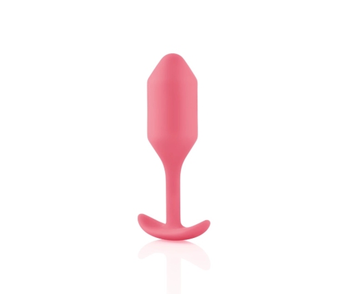 b-Vibe Snug Plug 2 Coral Weighted Silicone Plug 114g 3x11.4cm