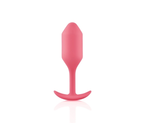 b-Vibe Snug Plug 2 Coral Weighted Silicone Plug 114g 3x11.4cm
