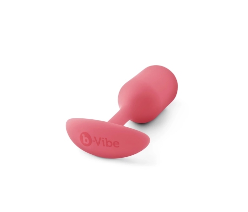 b-Vibe Snug Plug 2 Coral Weighted Silicone Plug 114g 3x11.4cm