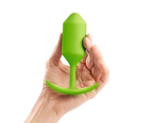 b-Vibe Snug Plug 3 Lime - Weighted Silicone Anal Model 180g