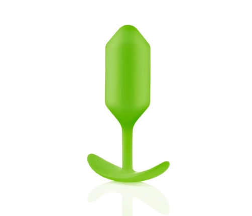 b-Vibe Snug Plug 3 Lime - Weighted Silicone Anal Model 180g