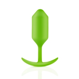 b-Vibe Snug Plug 3 Lime - Weighted Silicone Anal Model 180g
