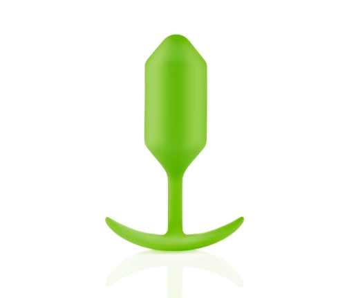 b-Vibe Snug Plug 3 Lime - Weighted Silicone Anal Model 180g