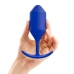 b-Vibe Snug Plug 4 Navy - Weighted Silicone Intimate Device, Large Size