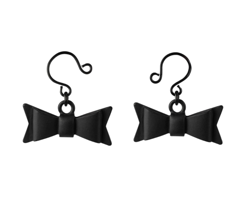 Sportsheets Sincerely Bow Tie Adjustable Nipple Jewelry, Black, 2 pcs