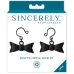 Sportsheets Sincerely Bow Tie Adjustable Nipple Jewelry, Black, 2 pcs